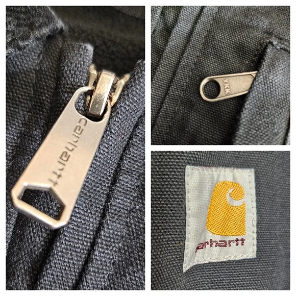 Carhartt Full Swing Fleece‑Lined Washed Black Workwear Jacket 2XL Tall Rugged - Picture 6 of 16